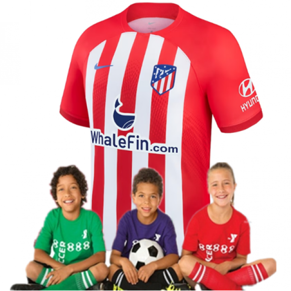 Kid's Atletico Madrid Home Suit 23/24(Customizable)